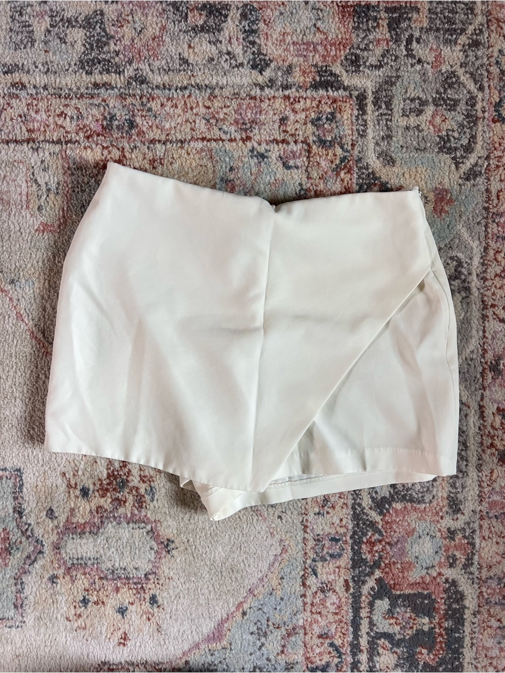 Love Tree White Asymmetric Wrap Skort